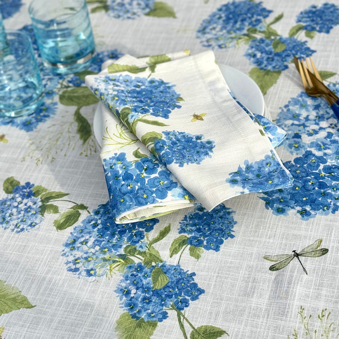 Hydrangea Cotton Print Tablecloth