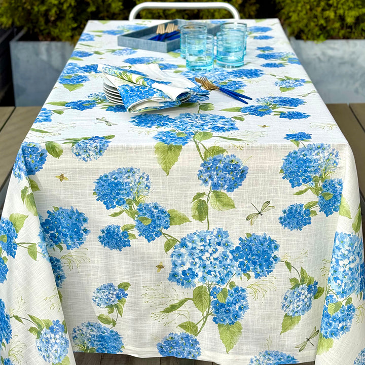 Hydrangea Cotton Print Tablecloth