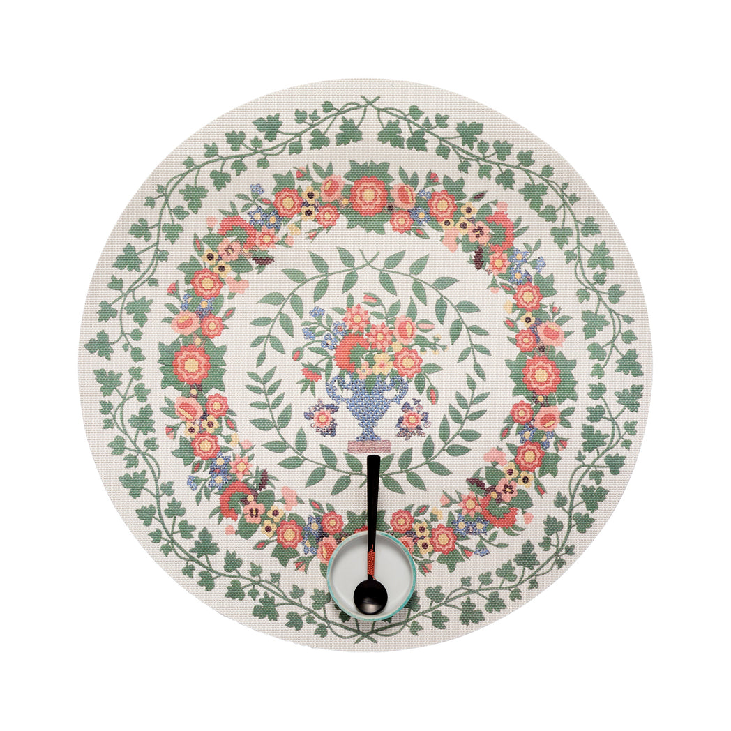 The MET x Chilewich Emeline Ludington Woven Round Place Mats Set/4