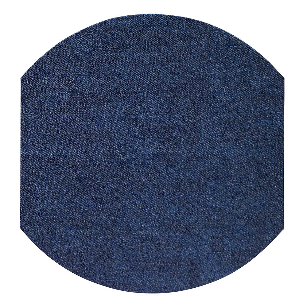 Bodrum Luster Vinyl Elliptical Placemats (Navy) Set of 4