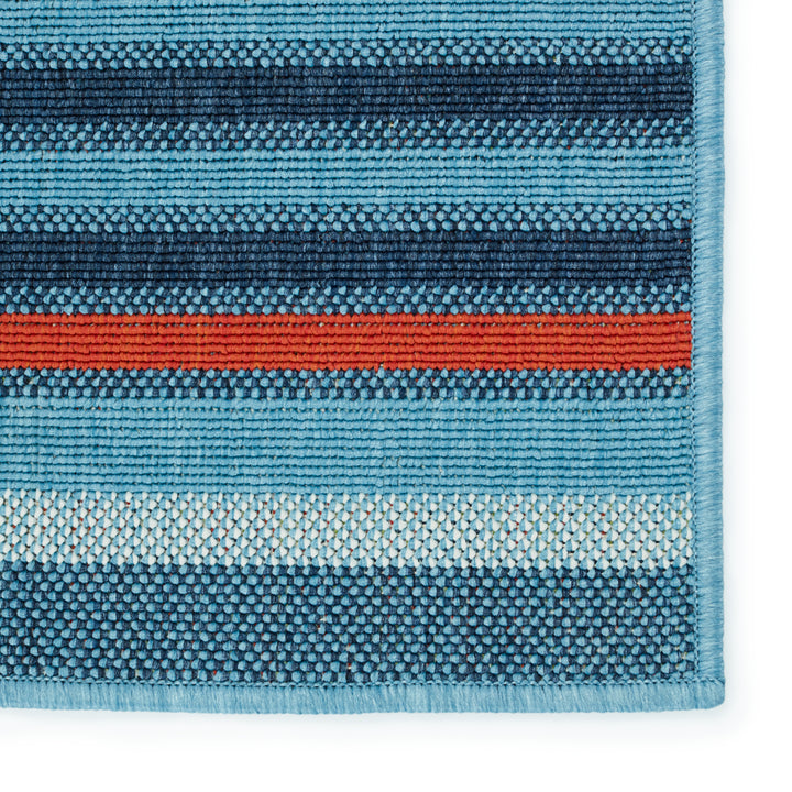 Vibe by Jaipur Living Lloria Indoor/ Outdoor Striped Blue/ Orange Area Rug (MAHABA - MAH10)