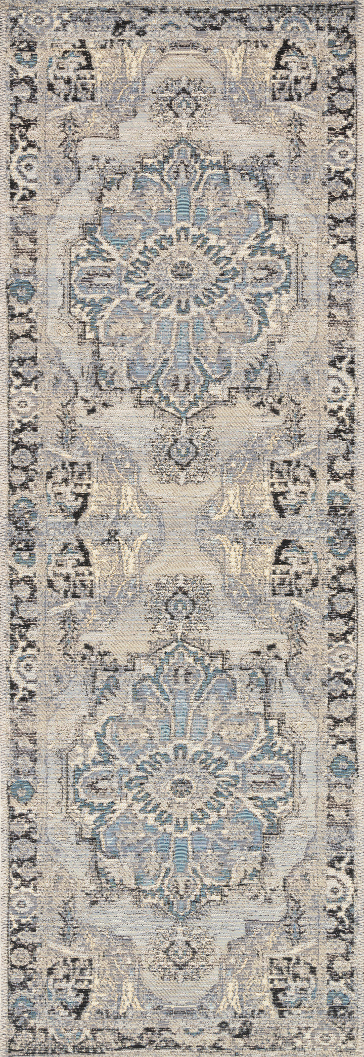 Loloi Mika Grey / Blue Indoor/Outdoor Accent Rug (MIK-01)