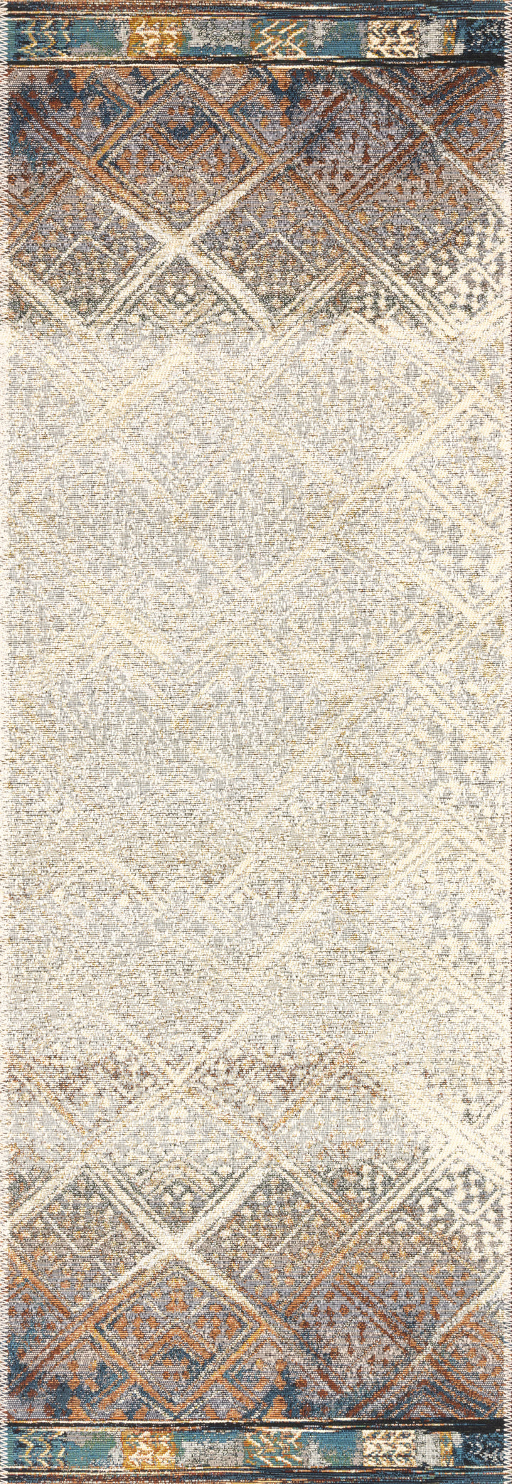 Loloi Mika Ivory / Mediterranean Indoor/Outdoor Accent Rug (MIK-02)