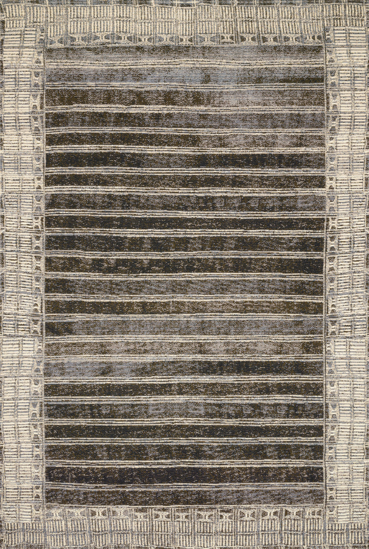 Loloi Mika Charcoal / Ivory Indoor/Outdoor Accent Rug (MIK-07)