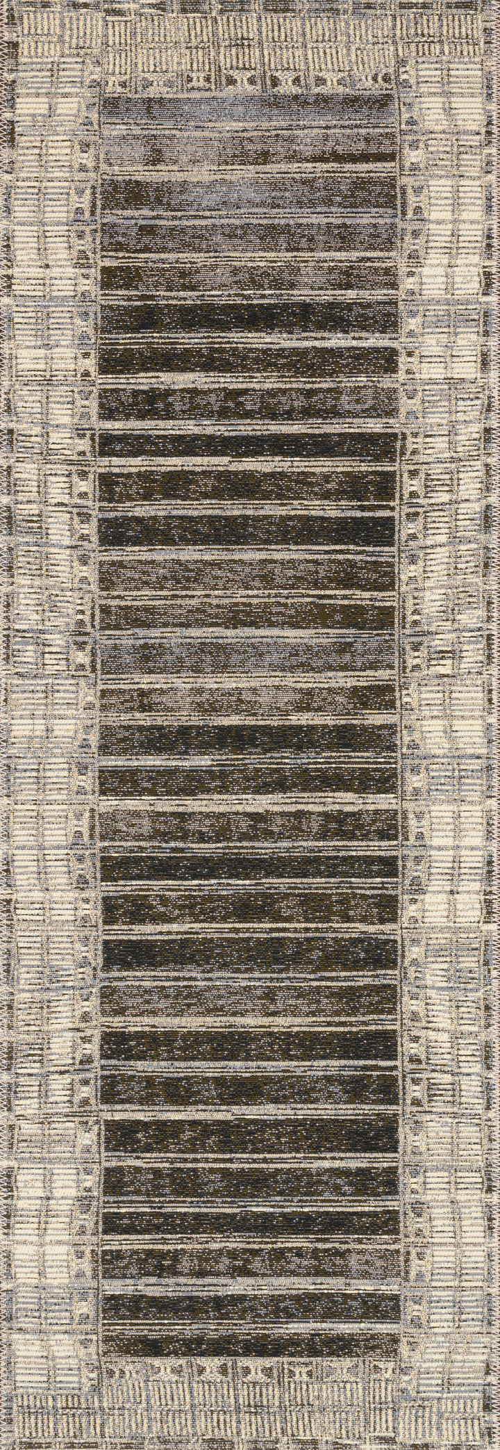 Loloi Mika Charcoal / Ivory Indoor/Outdoor Accent Rug (MIK-07)