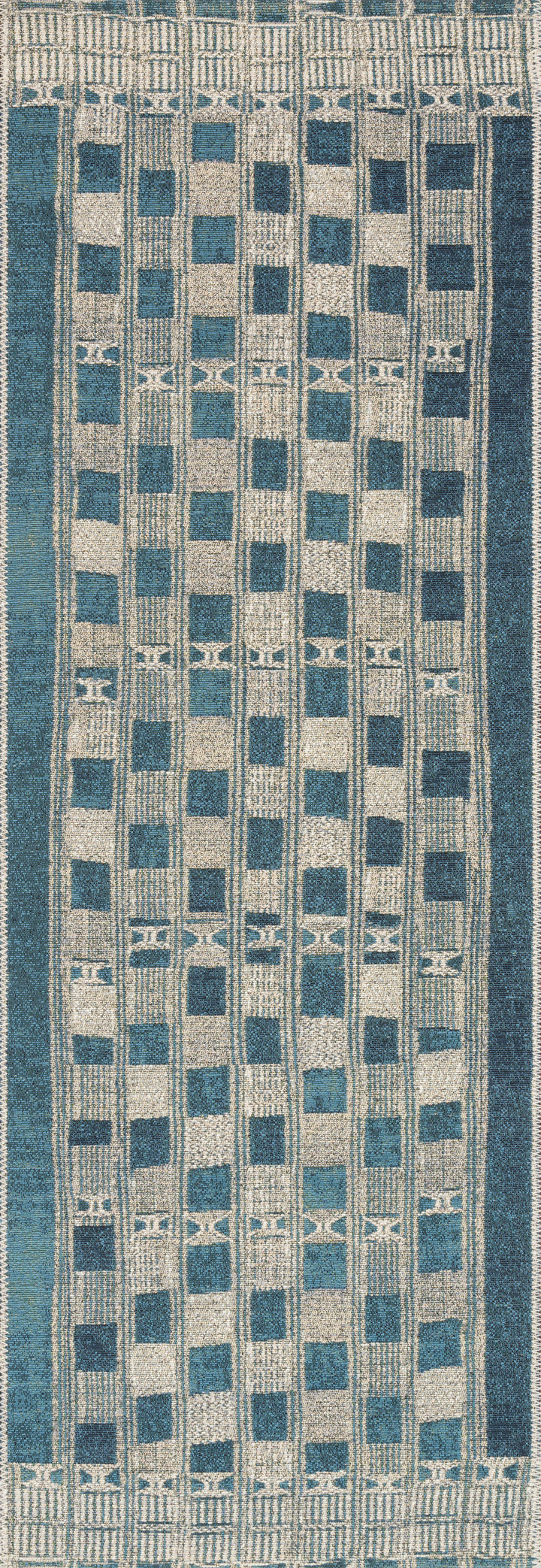 Loloi Mika Blue / Ivory Indoor/Outdoor Accent Rug (MIK-08)