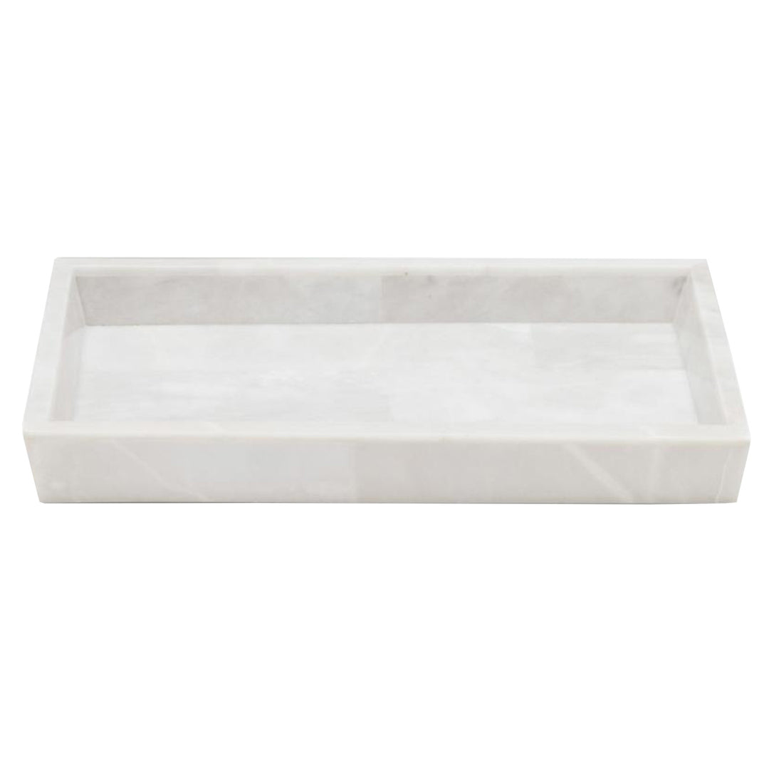 Milan Romblon Stone Medium Tray (White)