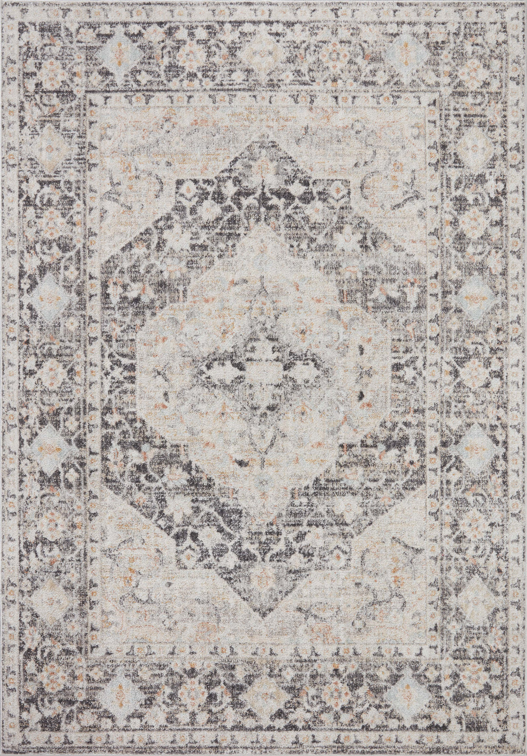 Loloi II Monroe Charcoal / Multi Accent Rug