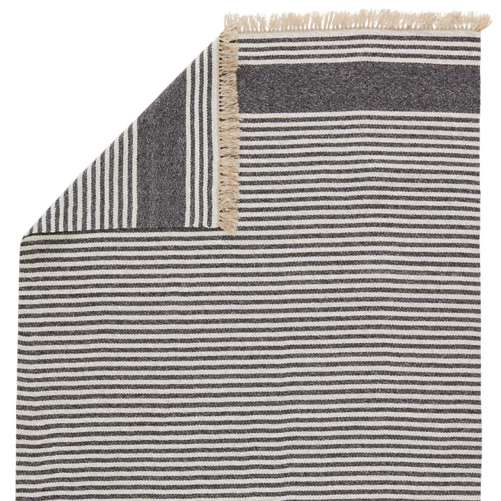 Vibe by Jaipur Living Strand Indoor/ Outdoor Striped Dark Gray/ Beige Area Rug (MORRO BAY - MRB01)