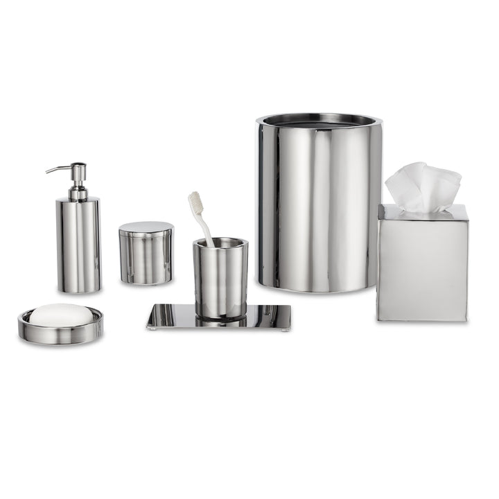 Roselli Trading Modern Round Stainless Steel Bathroom Accessories