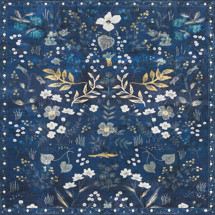 Adama Vinyl Cushioned Comfort Floor Mat (Moonflower_A)