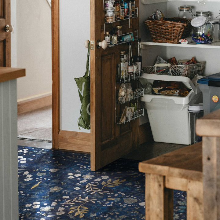 Adama Vinyl Cushioned Comfort Floor Mat (Moonflower_A)