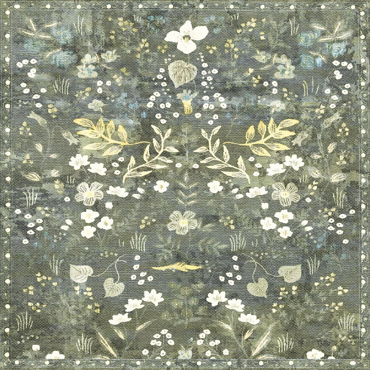 Adama Vinyl Cushioned Comfort Floor Mat (Moonflower_V)