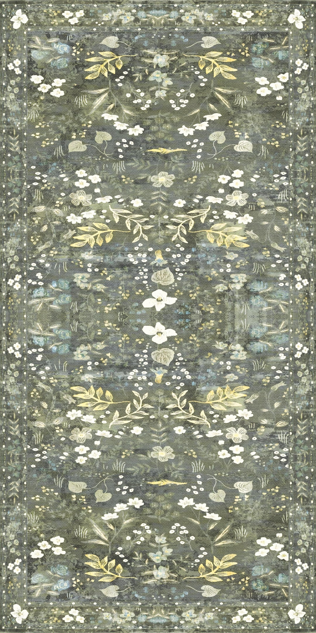 Adama Vinyl Cushioned Comfort Floor Mat (Moonflower_V)