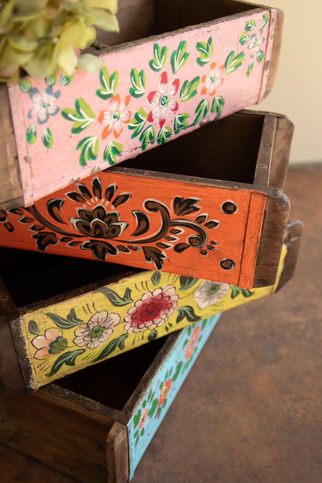 Set of 4 Hand-Painted Brick Molds