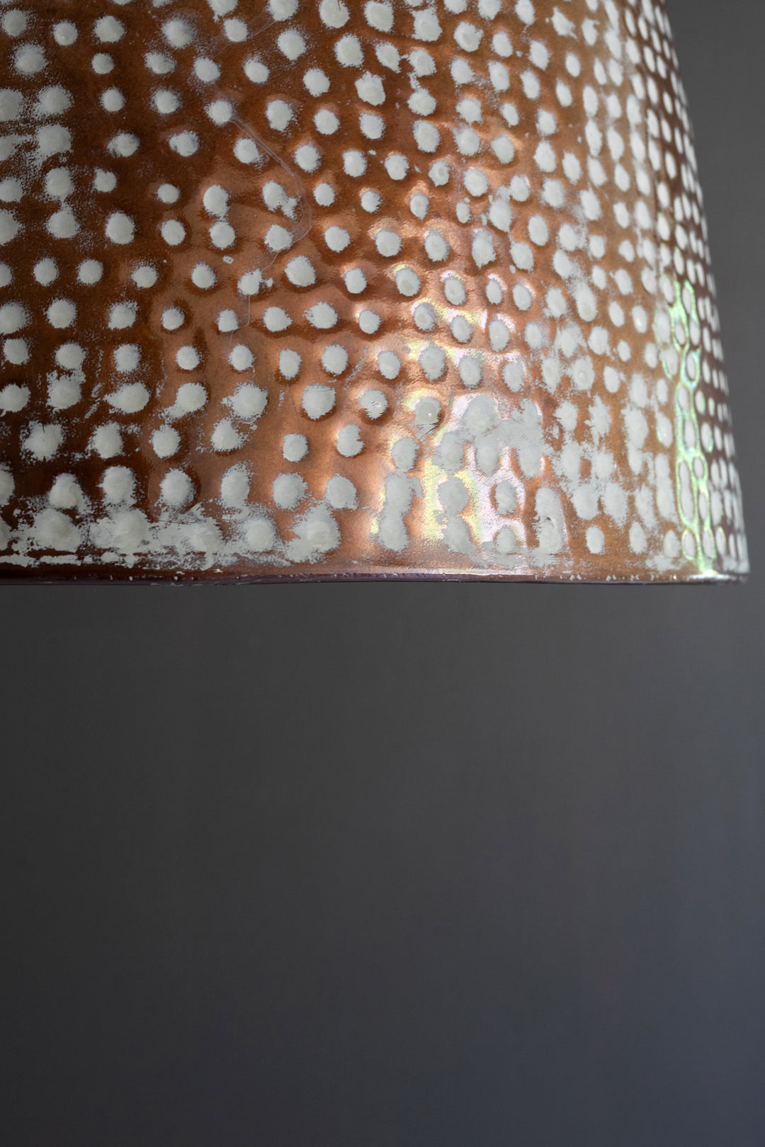 Rustic Whitewash Metal Pendant Light