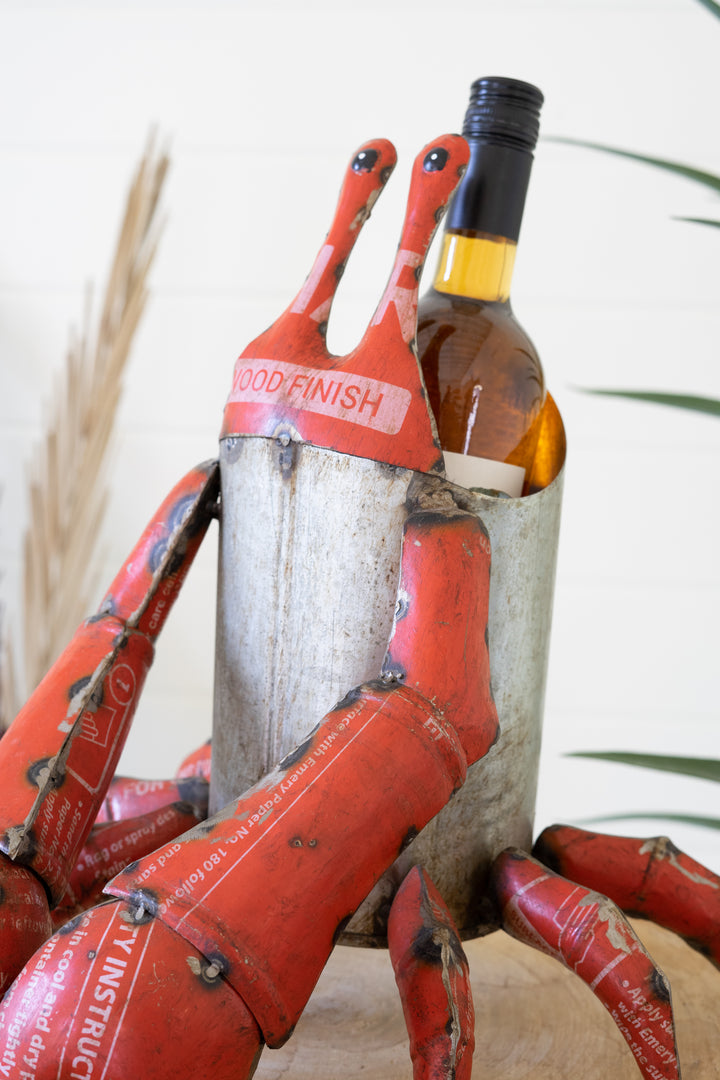 Recycled Metal Lobster Wine Cooler/Planter