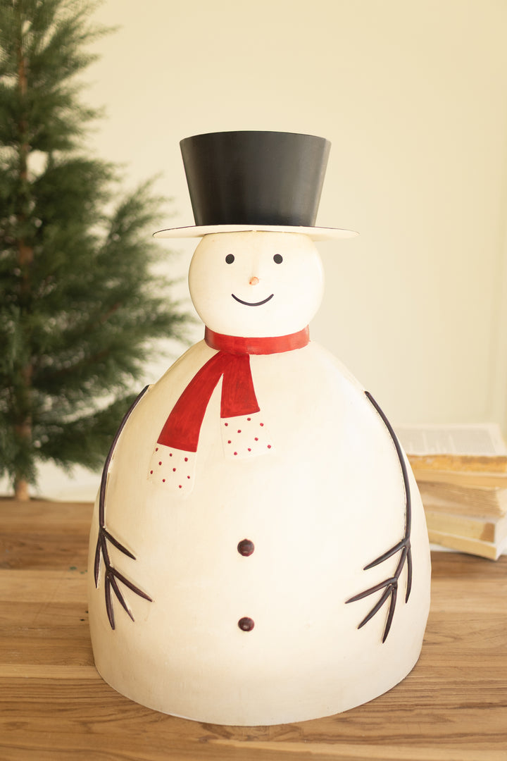 Large Painted Metal Snowman
