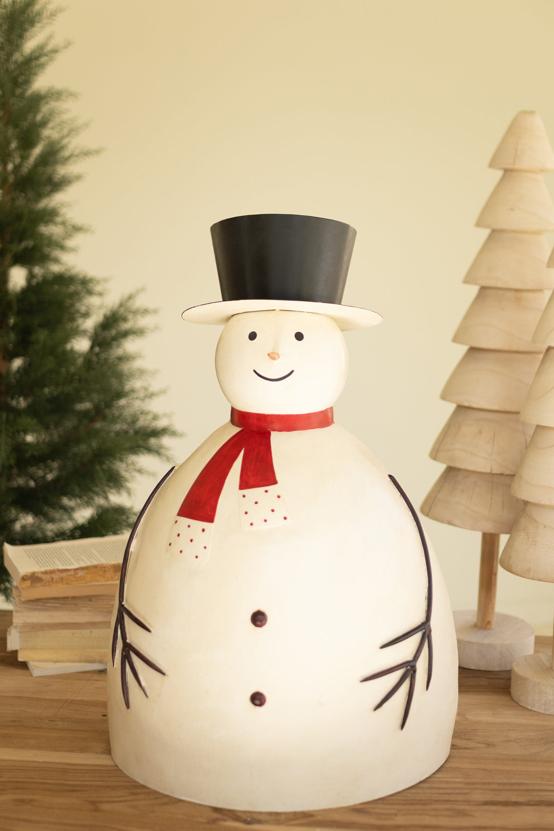 Large Painted Metal Snowman