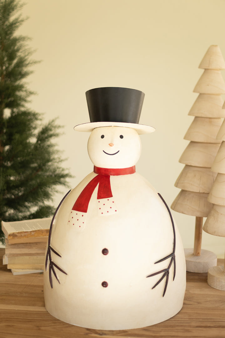 Large Painted Metal Snowman