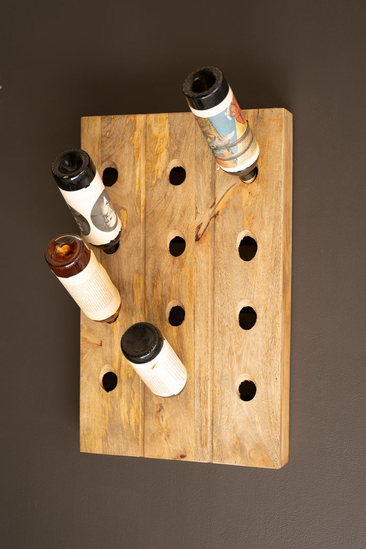 Wooden Wall Wine Rack