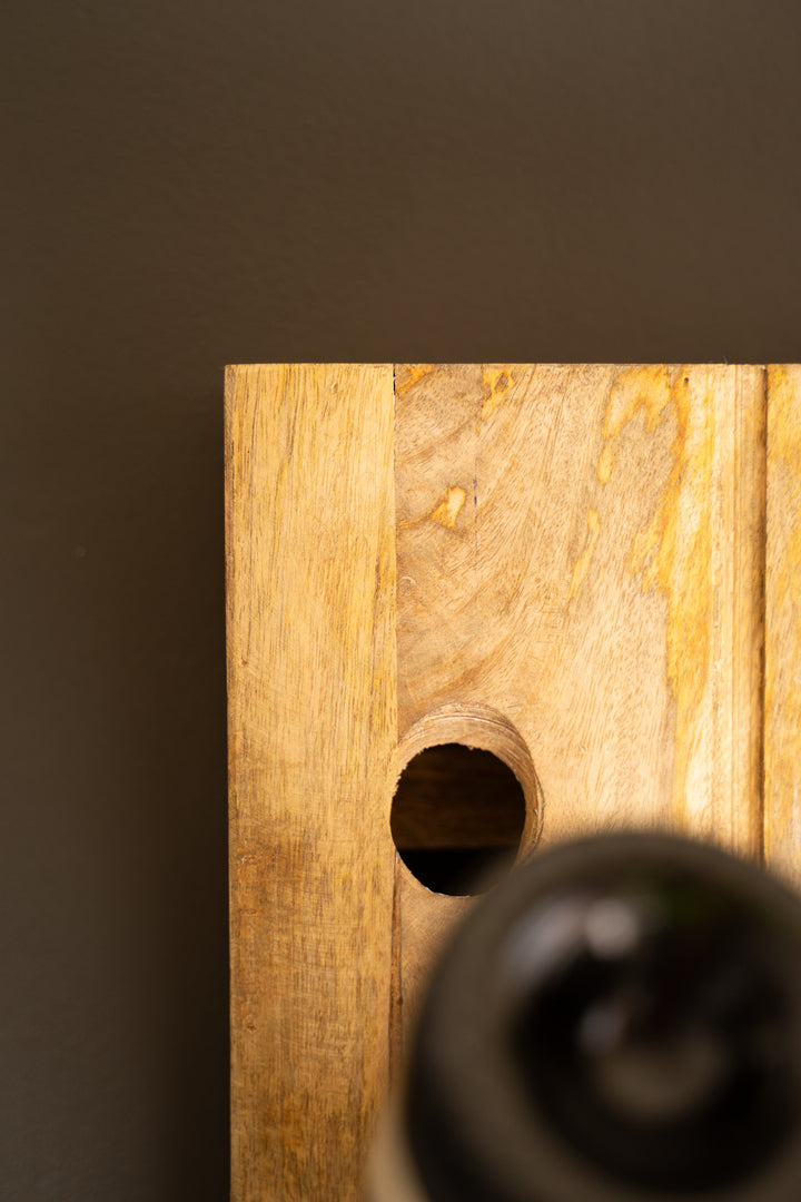 Wooden Wall Wine Rack