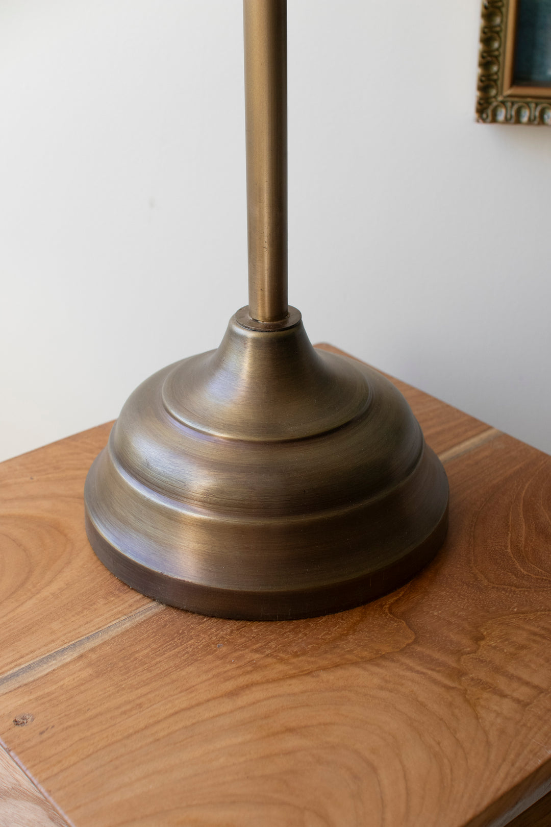 Antique Gold Double Floor Lamp with Metal Shades