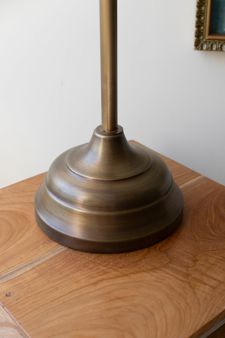 Antique Gold Double Floor Lamp with Metal Shades