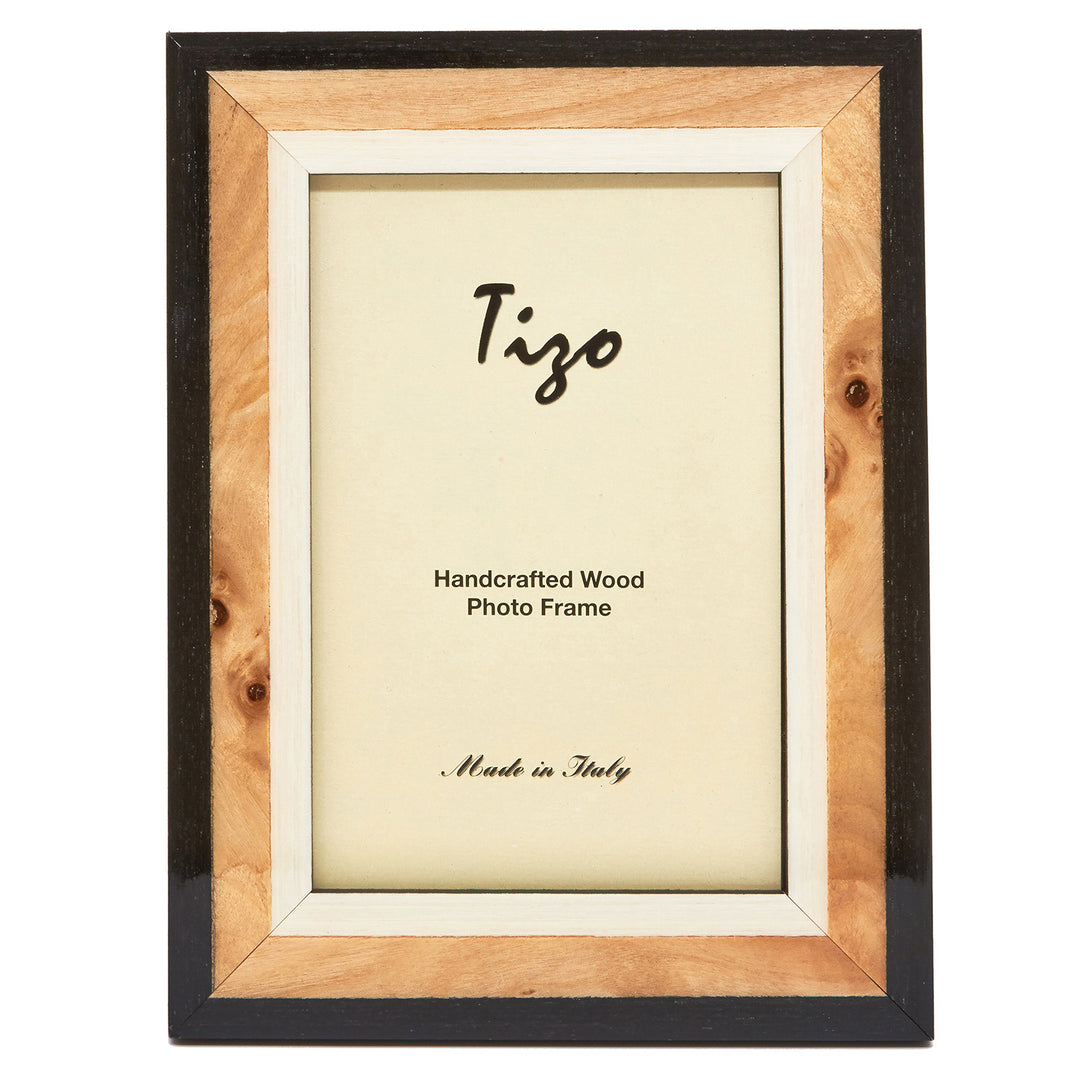 Tizo Italian Wood Picture Frame (Black/Tan)