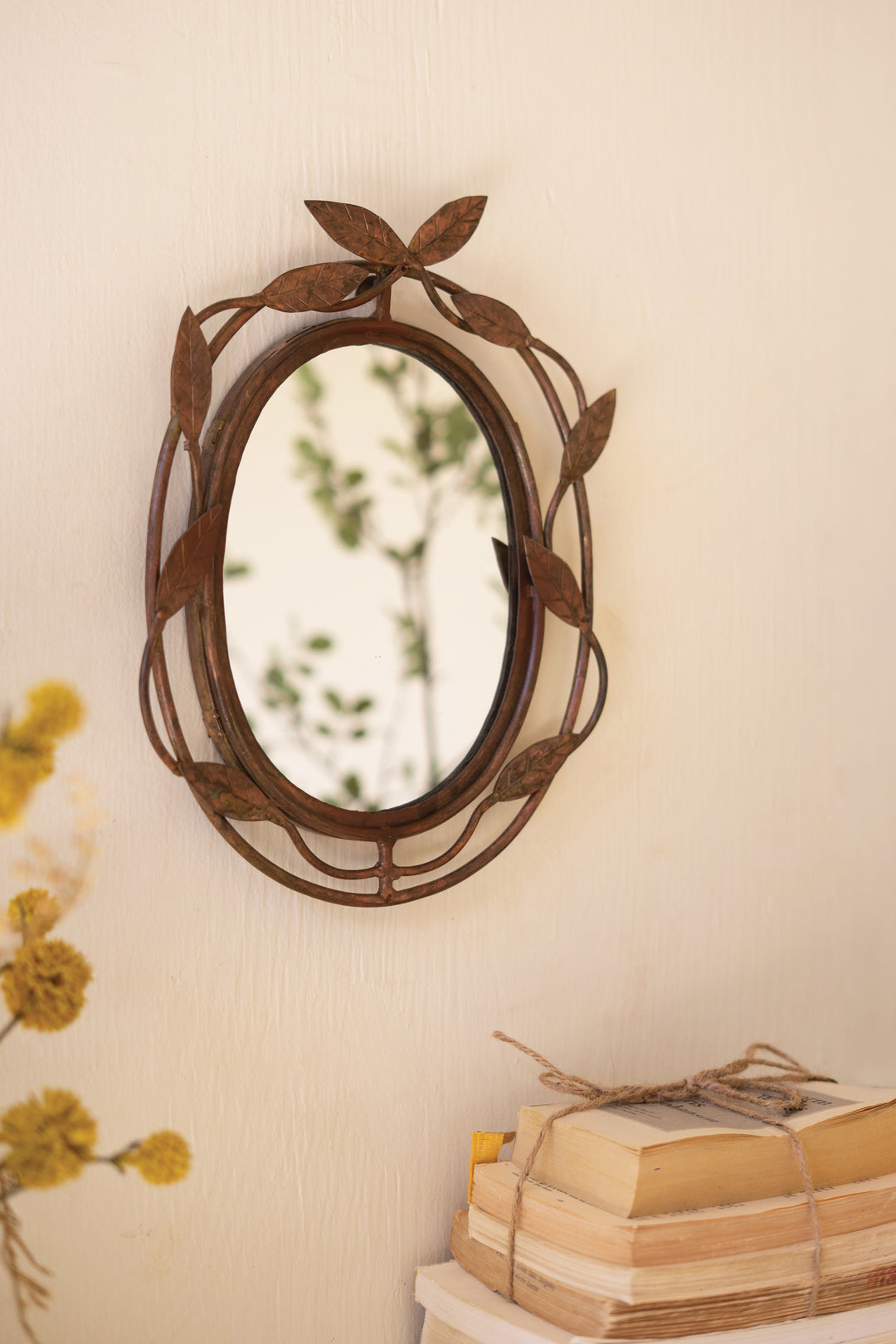 Forged-Iron Vine Framed Mirror