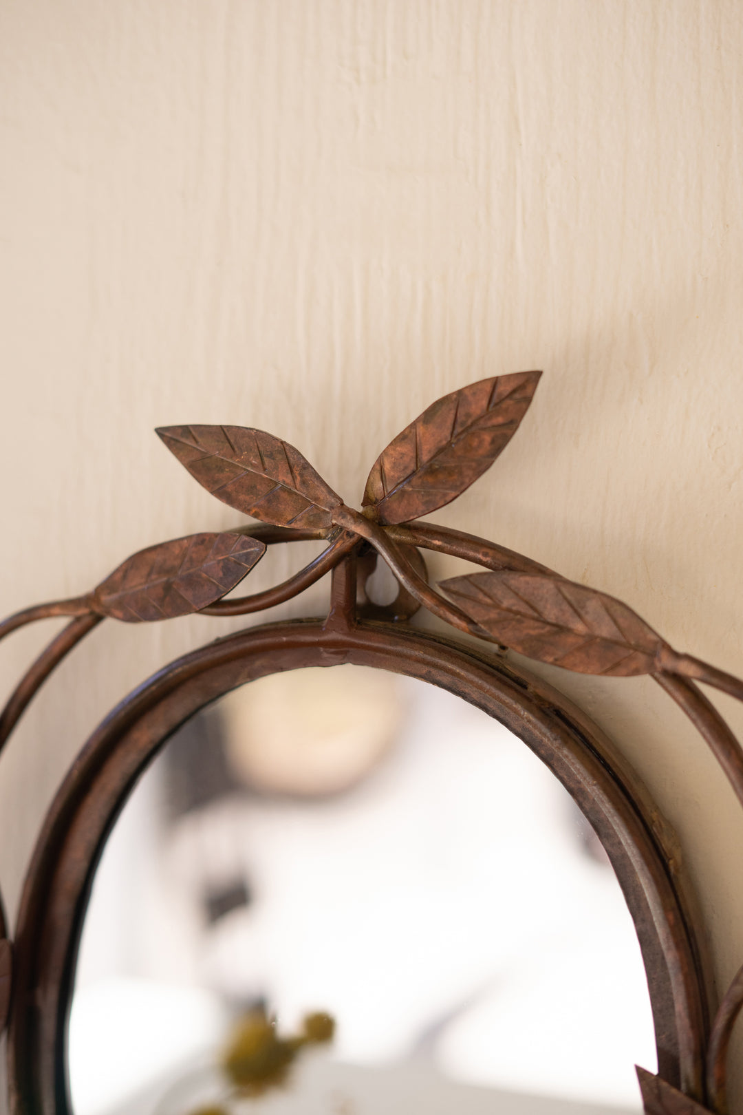 Forged-Iron Vine Framed Mirror