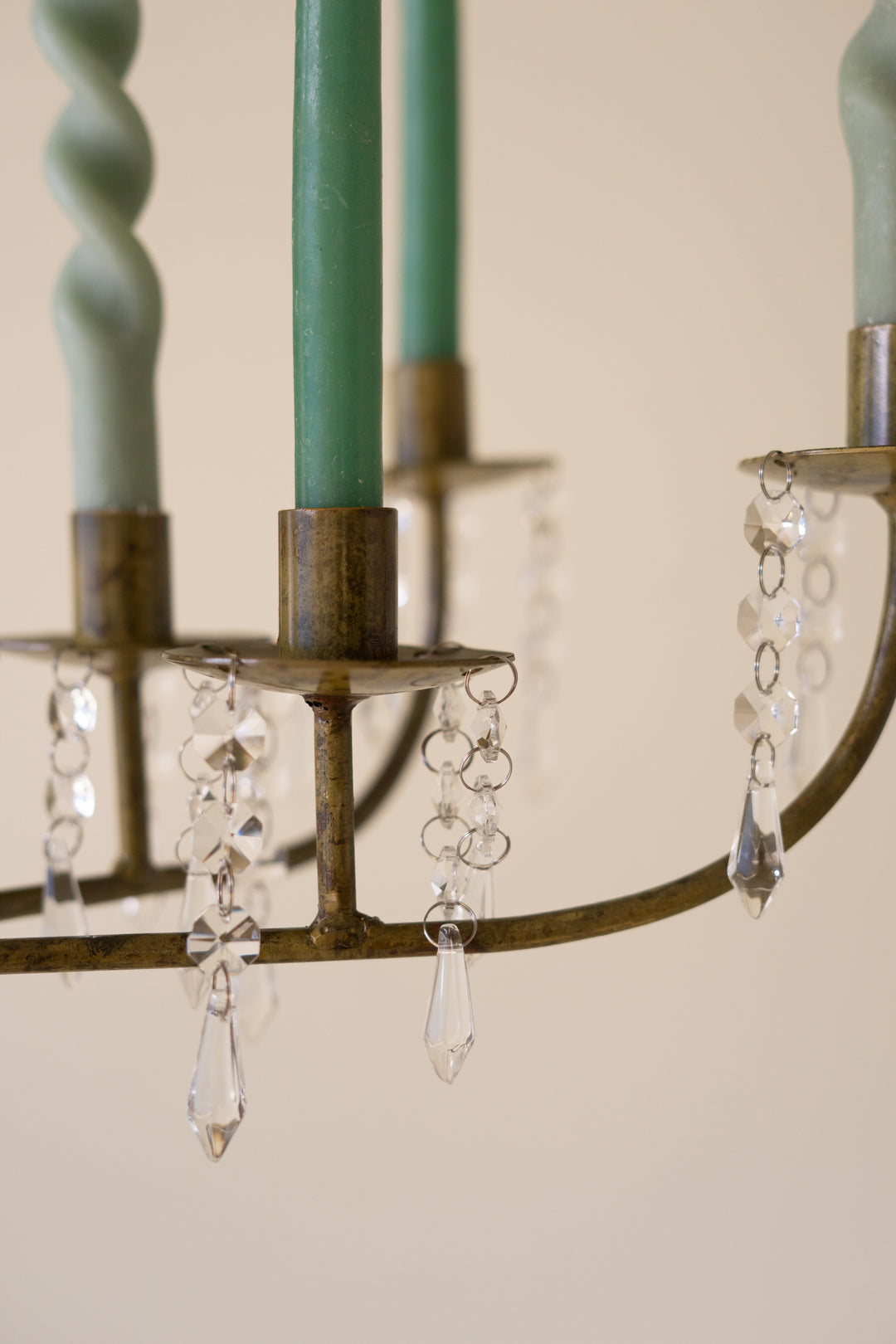 Forged-Iron Deer Candelabra Holder with Gems