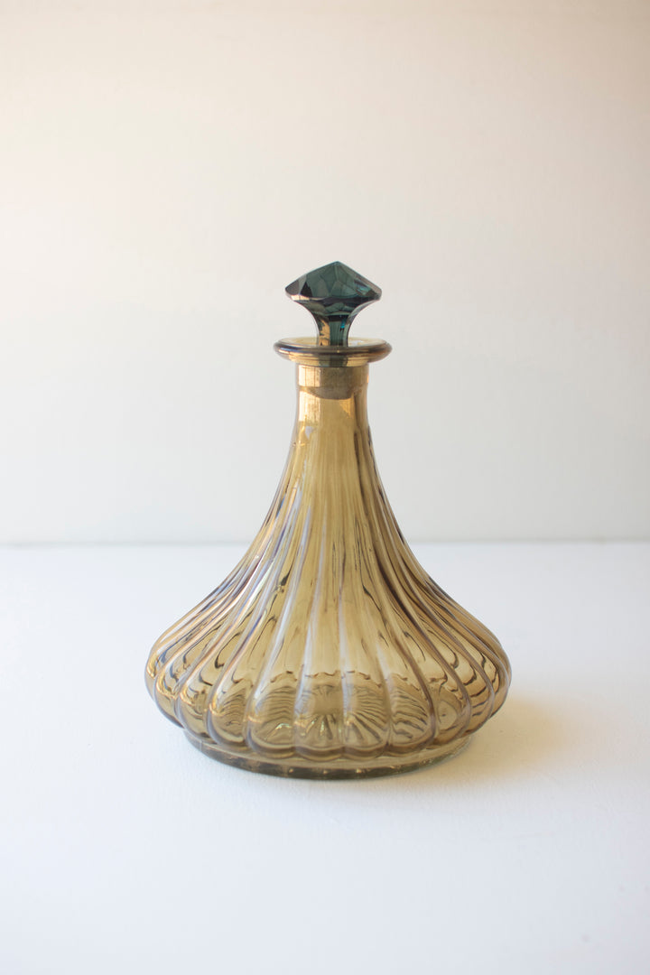 Set of 2 Decorative Glass Decanters