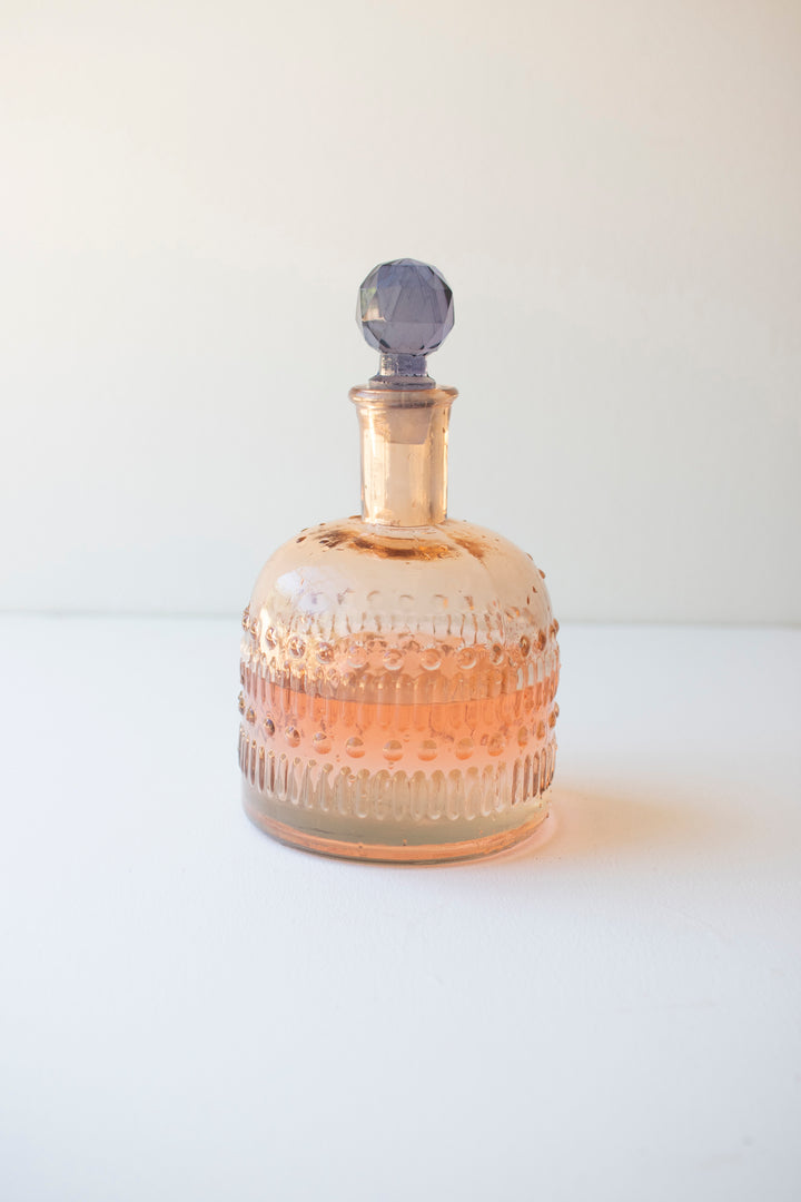 Set of 2 Decorative Glass Decanters