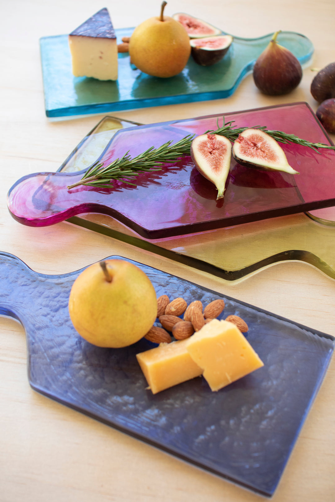 Set of 4 Colored Glass Boards