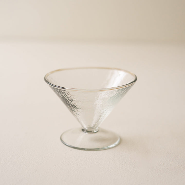 Hammered Glass Martini Glass Set of Six