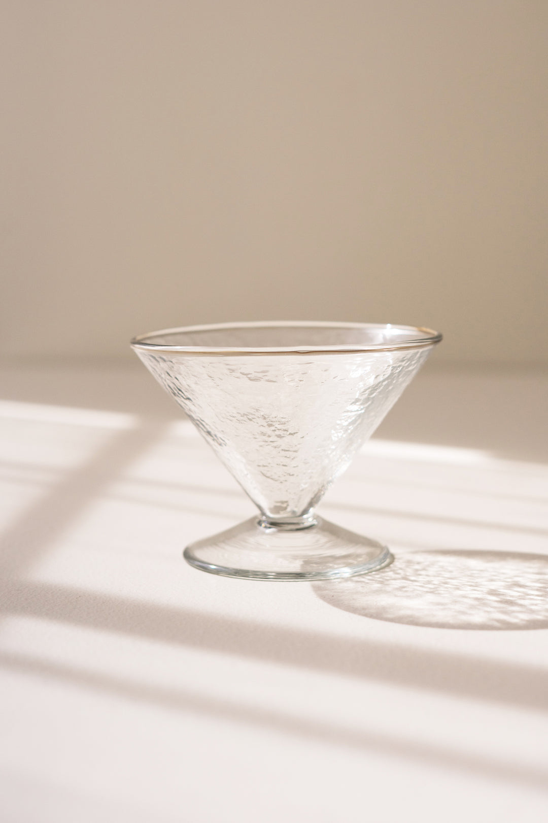 Hammered Glass Martini Glass Set of Six