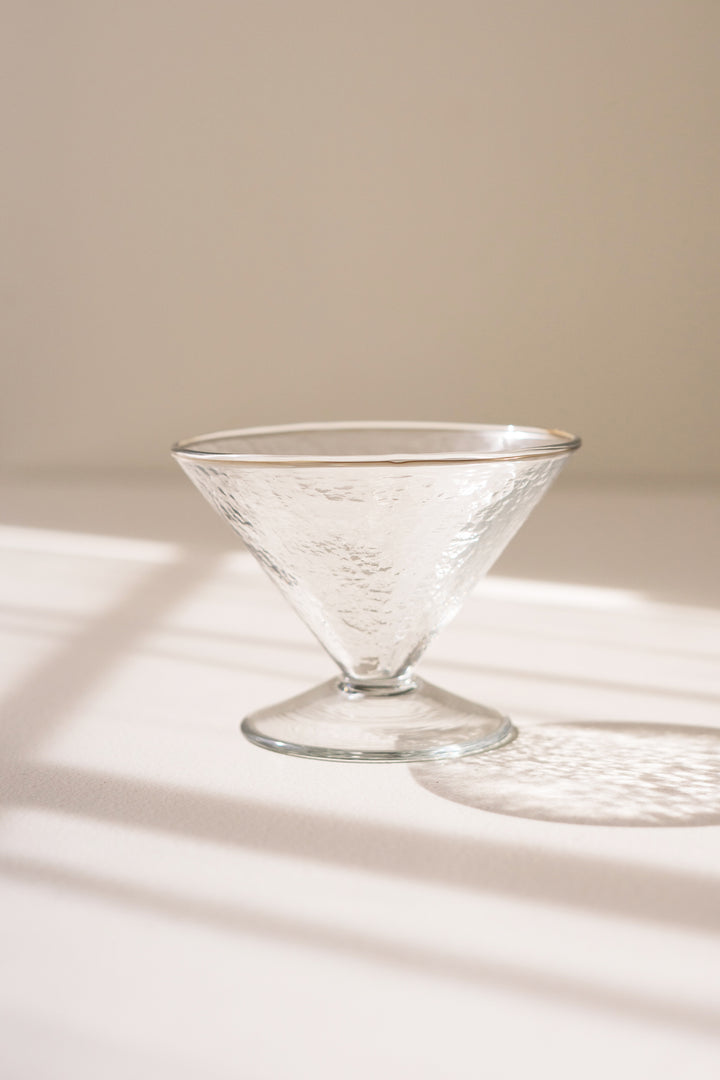 Hammered Glass Martini Glass Set of Six