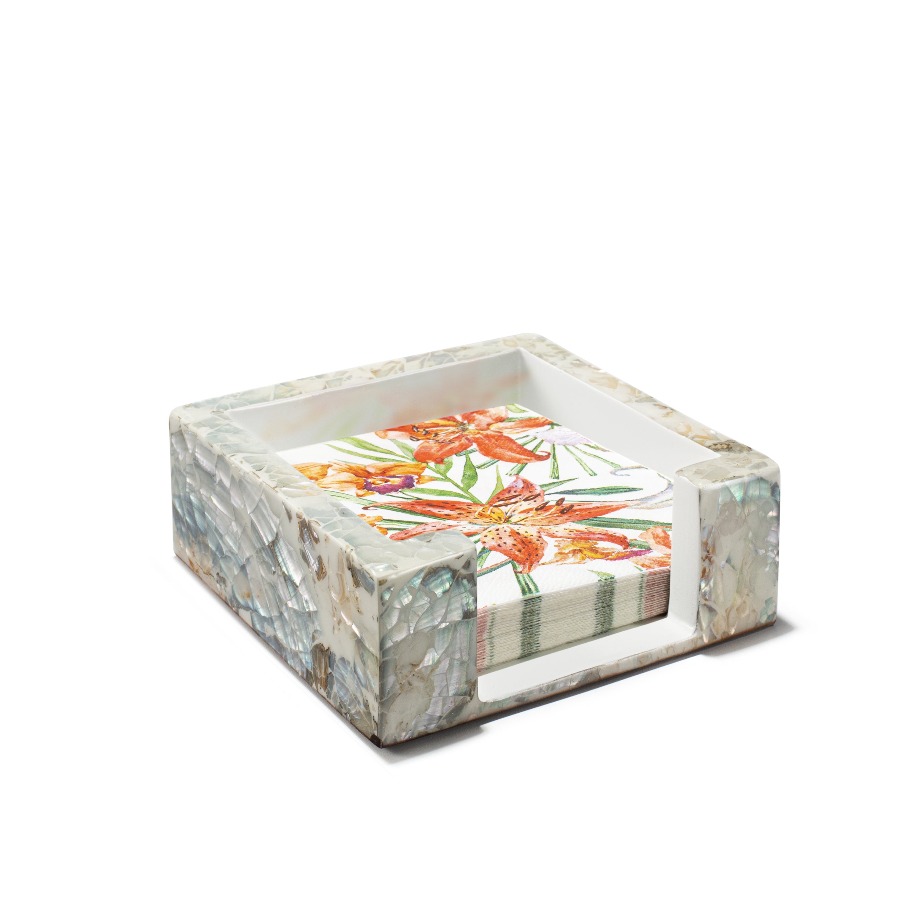 Ladorada Natural Mother of Pearl Cocktail Napkin Holder