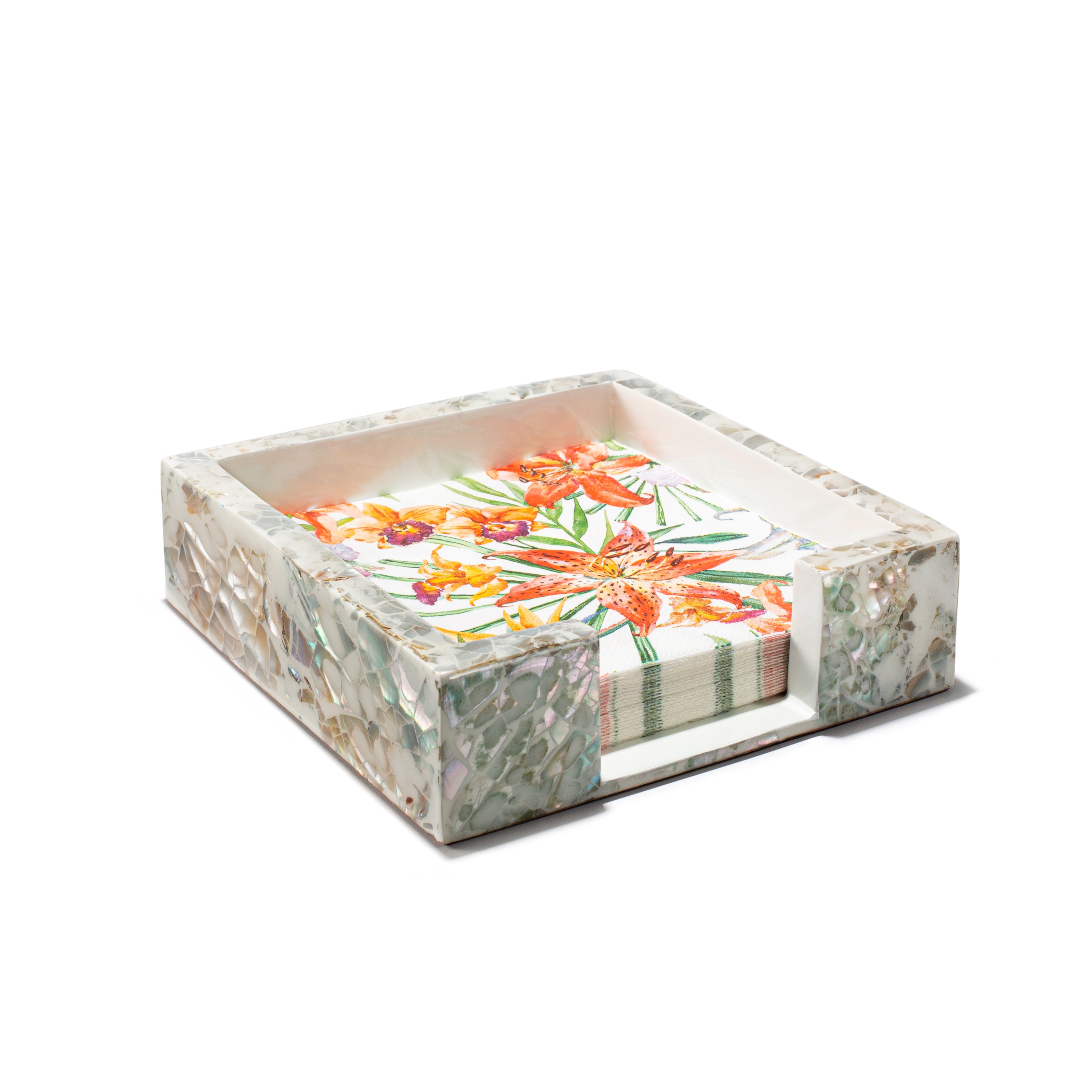 Ladorada Natural Mother of Pearl Dinner Napkin Holder