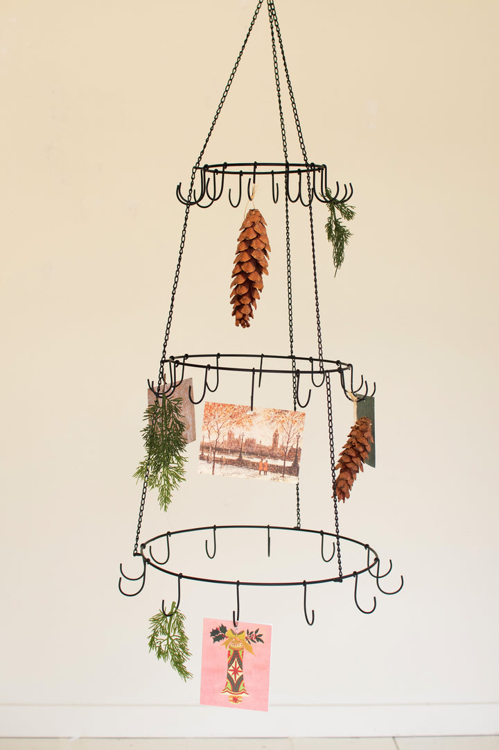Three Layer Hanging Wire Ornament Tree
