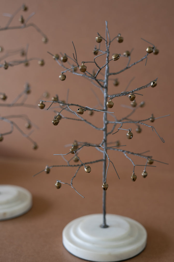 Set of 3 Christmas Trees and Reindeer with Marble Bases