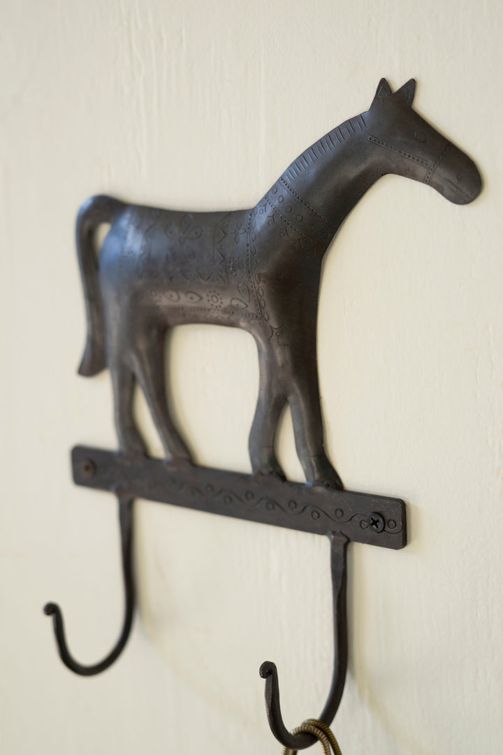 Hammered Iron Horse Hook (Set of 6)