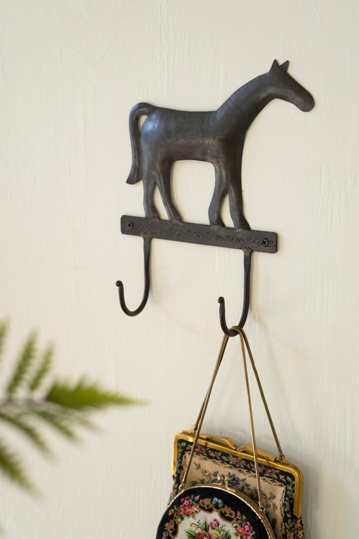 Hammered Iron Horse Hook (Set of 6)