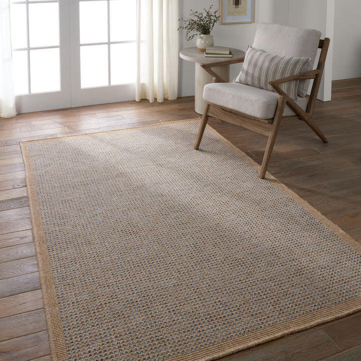 Vibe by Jaipur Living Kidal Indoor/Outdoor Solid Brown/ Blue Area Rug (NAMBE - NMB01)