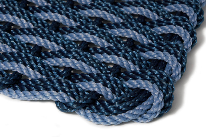 The Rope Co. Handwoven Doormat (Navy + Glacier Bay)