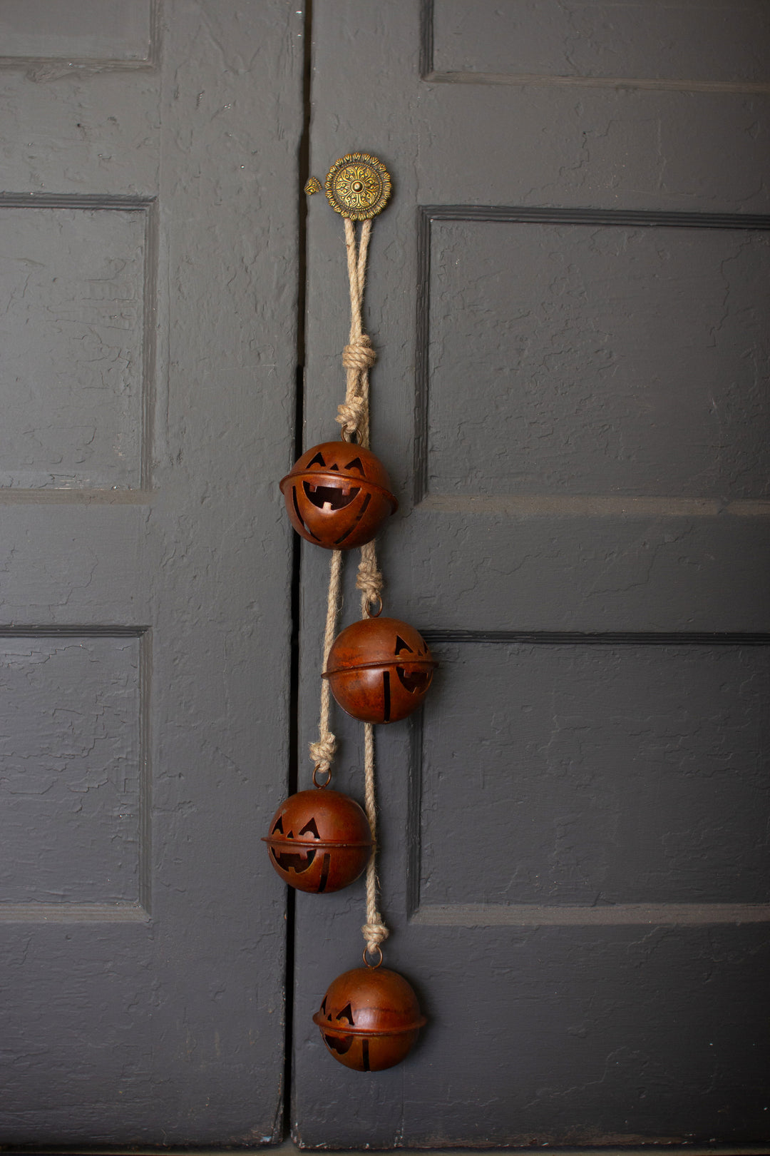 Halloween Jack-O-Lantern Bell Cluster (Set of 4)