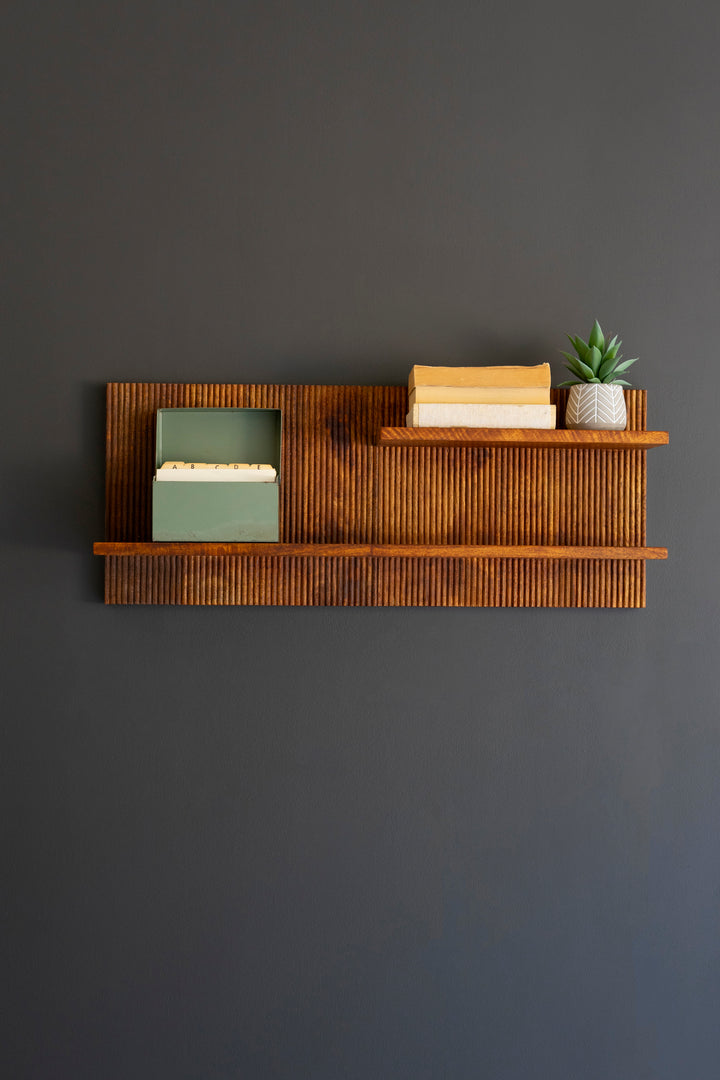 Tambour Wood Shelf