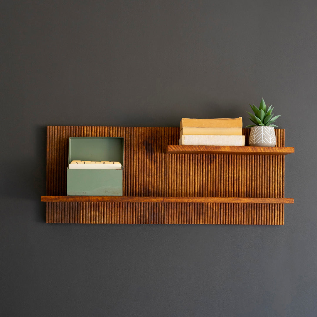 Tambour Wood Shelf