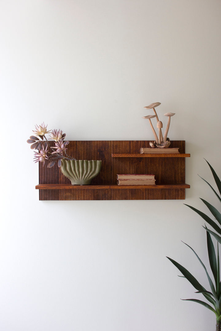 Tambour Wood Shelf